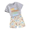 Clothing Sets Toddler Baby Boy Easter Outfits Short Sleeve Tops Egg Print Shorts Set Infant Summer Clothes