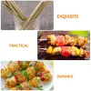 エプロン100 PCSバーベキューサイングリルスティックグリル串焼き木製バーベキュー竹のkabob