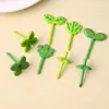 Gabeln 8 Pack Kunststoff Sticks Home Party Decor Pick Cartoon Obst Stick Mittagessen Zubehör Blatt Formen Für Kinder Abendessen Liefert