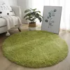 Teppiche runder Plüschteppich für Wohnzimmer, rutschfest, große Fläche, dick, Schlafzimmer, dekorativer Boden, weich