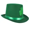 Basker Bucklebelt Green Hat -paljetter Shamrock Stpatrick Day Costume Decors
