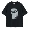 Hoge versiecollectie Arnodefrance Ninja-pop Graffitiprint Veelzijdig los T-shirt met korte mouwen Trendy label