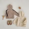 Giubbotti 1-6 anni Moda Neonata Ragazzo Primavera Giacca in cotone Bambini Autunno Top Vestiti Solido Protezione solare Cappotto Bambino a righe con cappuccio