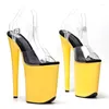 Scarpe da ballo Il modello mostra Wome Fashion 23 cm / 9 pollici Piattaforma superiore in PVC Sandali sexy con tacco alto 033