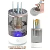 USB Şarjlı 3'ü 1 arada Elektrik Makyaj Fırçası Temizleyici Makinesi: Kozmetik Fırçalar İçin Hızlı Kuru Temizleme Aracı M21O#