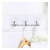 Kitchen Towel Hooks Bathroom Transparent Wall Hook Waterproof Oilproof Self Adhesive Reusable Seamless Housekee T2I52708 Drop Delivery Dhuun