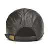 Casual Real Leather Earflap Cap Men Cowhide Caps Male Fall Winter Genuine Cow Baseball Hats 240311