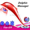 Massera nackkudde Dolphin Massager för kroppsmassage Stick tillbaka Massager Fotmassager för nacke och rygg Massager Electric Cellulite Massager Home 24323