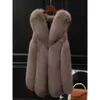 Xinyi Fur Donna Edizione Coreana Autunno/Inverno Nuova Imitazione di Volpe Capelli Sciolti Gilet Caldo