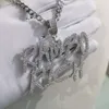 Hiphop Custom Ice Out Personalizzato con diamanti pieni Fai da te Lettera Nome iniziale Gioielli Ciondolo in Moissanite