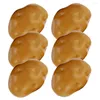 Decorative Flowers 6 Pcs Simulation Potato Props Shop Display Ornament Po Fake Model Home Decor Kitchen Models Small Realistic Food