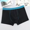 Underpants Mid-elastic Men Underwear Comfortable Plus Size Men's Shorts Mid-rise Patchwork Color U-convex 3d Seamless For Slim