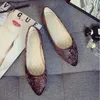 Casual Shoes Mixed Color Pointy Toe Shallow Flats Silver Line Decorate Women Slip On Big Size 42 43 Loafers Comfy Moccasins 2024