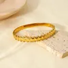 Bangle Stijlvolle roestvrijstalen 18k vergulde geometrische gesparmbanden voor vrouwen Aantasting Gratis armband sieraden cadeau