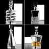Bar Tools Luxury lead-free glass wine bottle whiskey wine bottle alcohol container filled with wine carat crystal glass home bar red grape wine bottle 240426