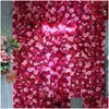 Decorative Flowers Wreaths 3D Silk Rose Flower Backdrop Decoration Artificial Wall Panel For Home Decor Baby Shower Backdrops Drop Del Otvyh