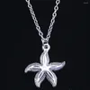 Chains 20pcs Fashion Necklace 25x23mm Starfish Pendants Short Long Women Men Colar Gift Jewelry Choker