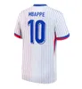 XXXL 4XL 2024 25 FAN Французский футбольный трикотаж BENZEMA GIROUD MBAPPE GRIEZMANN SALIBA PAVARD KANTE Maillot De Foot Equipe Женский детский комплект трикотажа Домашняя футбольная рубашка на выезде