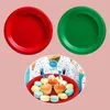 Disposable Dinnerware Christmas Plastic Candy Snack Plates Breakfast Tableware Parties Birthday Trays Kitchen Supplies