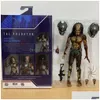 Juegos de novedad Disfraces de mascotas Neca Figura The Predator Lab Escape Fugitivo con máscara LED iluminada Timate Modelo de acción Juguete Conjunto Movabl DH4BB