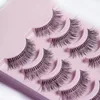 5 Pairs Makeup 3D False Eyeles Gorgeous Soft Lg Cross Eye Les Fake L Extensi Make up Beauty Tool A21-Pink F4Zx#