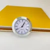 Horloges de table 38mm Horloge ronde Insert Métal avec chiffres romains Batterie intégrée Quartz Clockwork DIY Décor
