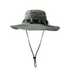 Cappelli a tesa larga Bucket Cappello a secchiello impermeabile estivo da uomo Boonie protezione UV esterna ampio Panama caccia escursionismo pesca secchielli da sole 24323