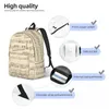 Backpack Vintage Music Notes Fashion Streetwear Backpacks Teen Travel Breathable School Bags High Quality Rucksack Xmas Gift