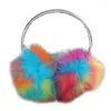 Berets Santa Ears Warmer Iridescent Plush Earmuffs Women Girl Christmas Fur Ear Muffs Auroral Color