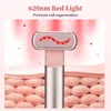 Luz vermelha ems microcorrente olho rosto massagem 620nm facial pescoço elevador rejuvenescimento da pele aperto anti rugas cuidados com a pele ferramenta de beleza