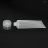 Storage Bottles 100Pcs 50Ml Frosted Clear Plastic Soft Tubes Empty Cosmetic Cream Emulsion Lotion Packaging Containers