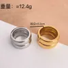 Instagram Grober Ring aus Metall, Kürbis-Titan-Stahlring, hoher Farbschutz, zwei Farben erhältlich