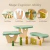 Tri nidification empilage jouets Montessori bloc en bois pour enfants bébé empilage puzzle jeux d'équilibre décoration de chambre pour enfants 24323