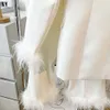 White Blazer and Pants for Women 2022 Autumn Fashion Feather Patchwork Design Plus Size Work Lady Office Formal Set BL024 727 310 450 52