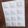 Stud Earrings 12 Pairs Ear Piercing Special Studs Steel Set Tool Kits Jewelry