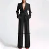 レッドスーツの女性スーツセットエレガントなレディースパンツとブラウスセットパンツコンビパンツプラスサイズ2ピース240309