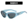 2 pezzi Fashion designer di lusso Occhiali da sole Star Y2K Cyberpunk futuristici 2023 nuovi occhiali da sole in occhiali da sole piccanti per ragazze stella a cinque punte