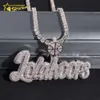 VVS Moissanite Diamond Sterling Sier Gold Iced Out Necklace Tennis Chain Hip Hop Custom Name Letter Pendant