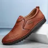 Ayakkabı Erkekler Business Casual Ayakkabı 2023 Düz Renk Sürüş Loafer Slipon Ayakkabı Nefes Alma Erkekler Tasarımcı Sneaker Kauçuk taban dikiş Ayakkabı
