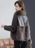 Cappotto in erba imitazione pelliccia di volpe da donna inverno nuova pelle di pecora Haining in stile giovanile