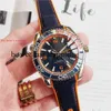 Zegarek luksusowy projektant na nadgarstek Ceramiczny pierścień wodoodporny silikonowy pasek luksusowy mechaniczny męski męski przez dolny kalendarz Luminous spor 54