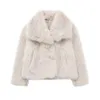 Womens Fur Coat Sweetheart 2024 New Winter Hair Knitted For Women Youth Versatile Puffy Jacket Ladies Clothing 240323