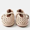 2024 Lady Sheepskin Leather Sexy Ladies Hoels Heels Sandals Sandals Ballet Round Toe Hollow Out Buckle Summer Europe and America The Catwalk Slip-on Net Size 35-43
