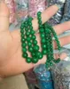 Collier ras du cou vert, perles rondes en émeraude naturelle à facettes de 6 à 14mm, 18 pouces