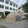 テントとシェルター高質問6人透明なテント6パーソンPVCテントのためのTENT6人のグランピングテントビッグドームテム4ドア240322