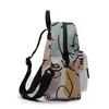 Plecak modny mini abstrakcyjny linia twarz drukowane kolorowe szkolne torby kobiety Wysokiej jakości luksusowy elegancka torba na ramię