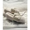 Scarpe casual Lefu Donna Inverno Peluche Cotone Bocca con copertura piatta calda e versatile 2024 Shallow Women