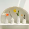 Vasi Mini vaso di ceramica bianco Vaso di fiori in ceramica Vasi solidi per fiori Bottiglia di fiori creativi Decorazioni per la tavola di casa Vaso En Ceramique