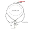 Kedjor Fashion Tassel Necklace Elegant Layered Pearl Pärlad CLAVICLE Kedjekedjor Kvinnsmycken Tillbehör