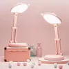 Table Lamps Kids Desk Lamp Girl LED Pink Small Ring Lights For Home Office Portable Folding With USB Charging